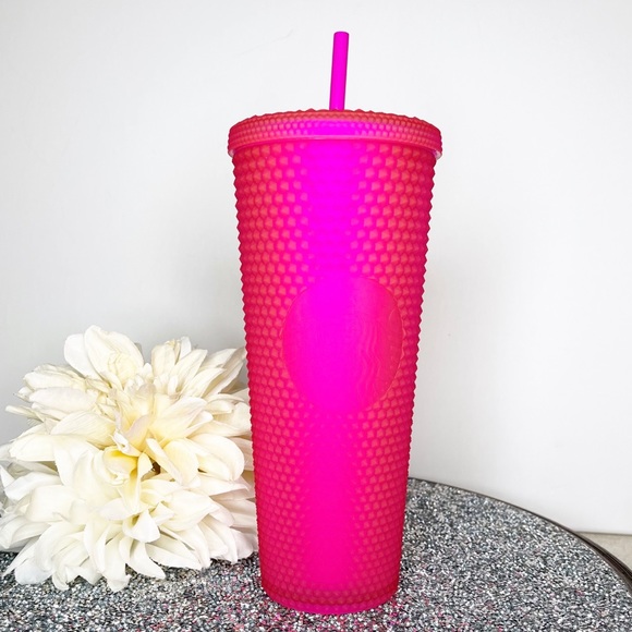 Starbucks Neon Hot Pink Studded Tumbler Cup Venti - Picture 3 of 5